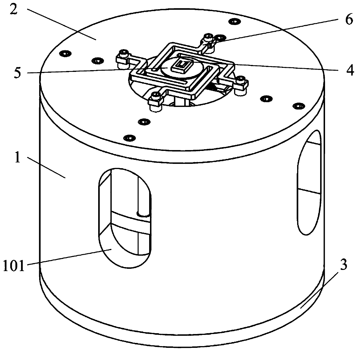 A mems microstructure four-axis base excitation device based on piezoelectric ceramics