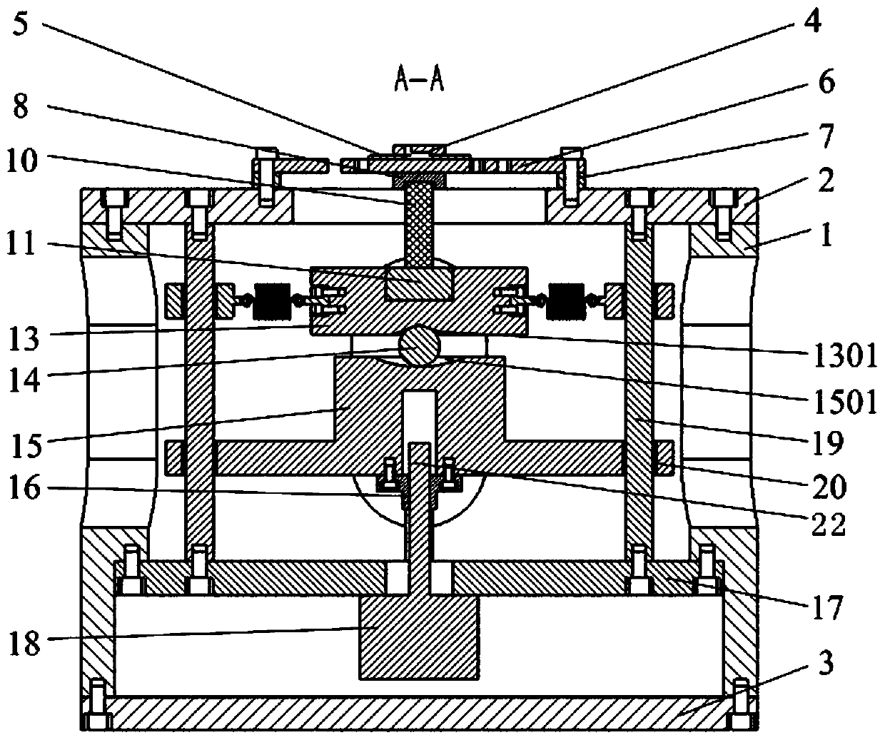 A mems microstructure four-axis base excitation device based on piezoelectric ceramics