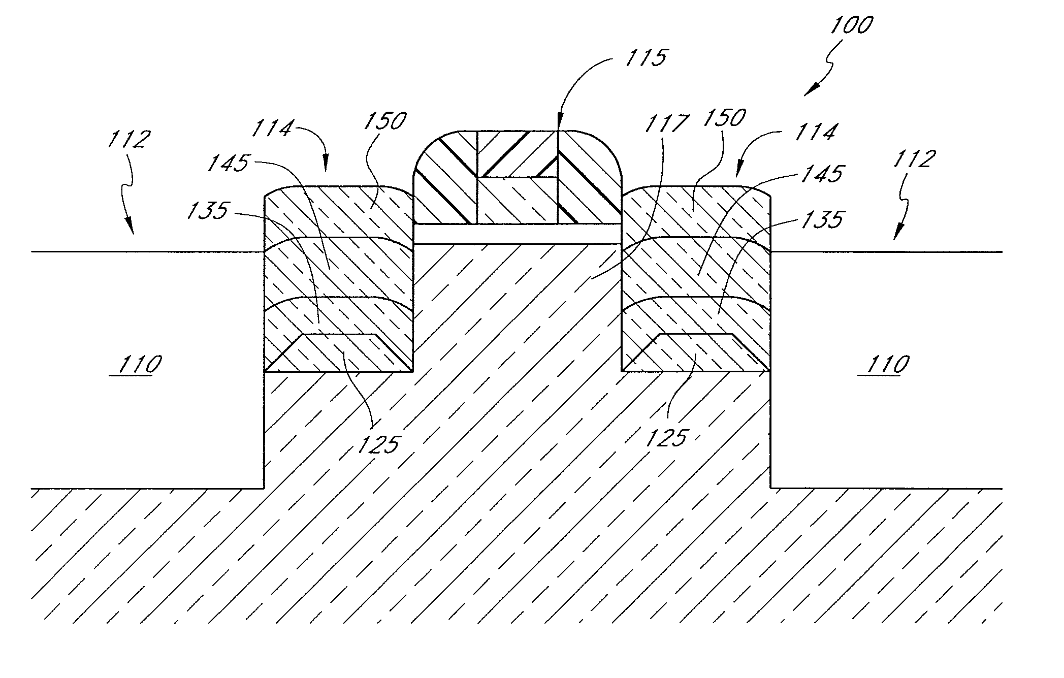 Stressor for engineered strain on channel