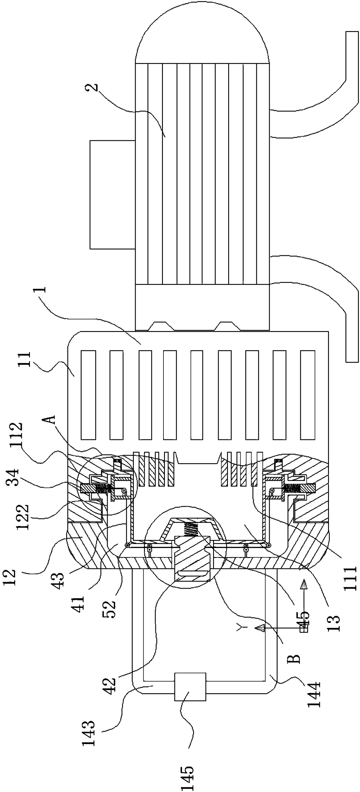 Durable swirl-type air pump