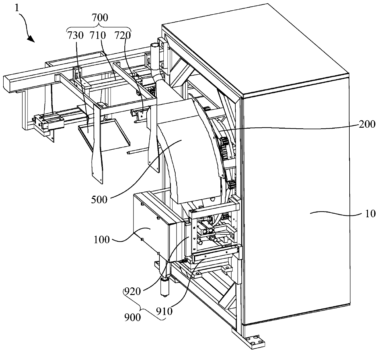 Roll-shaped food processing device and forming mechanism