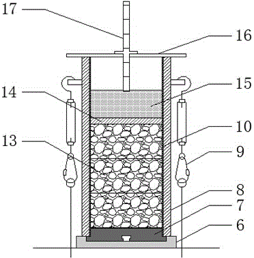 A sample preparation device and method for a large-scale triaxial test of coarse-grained soil based on a shaking table