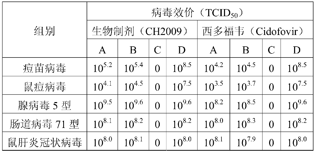 Biologically active preparation and application of specific anti-variola virus infection model strain