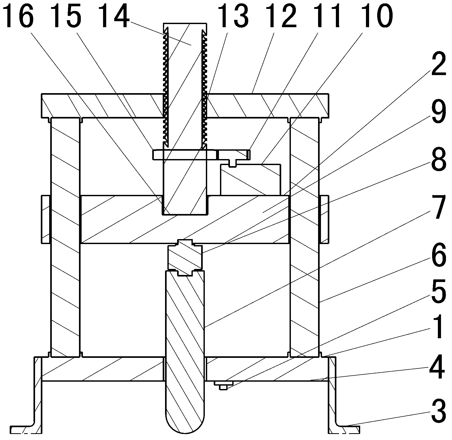 Static indentation damage prefabrication testing machine for composite material structures