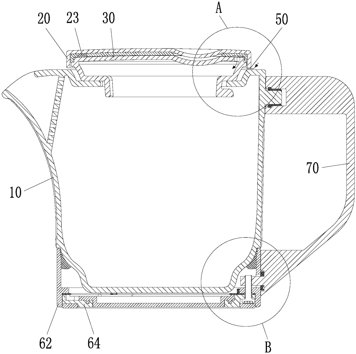 a container for holding liquids