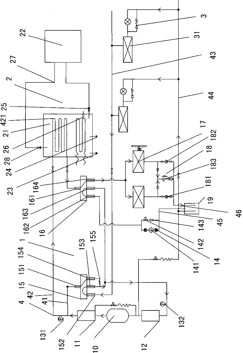 Heat-pump hot-water air conditioning unit and operating method thereof