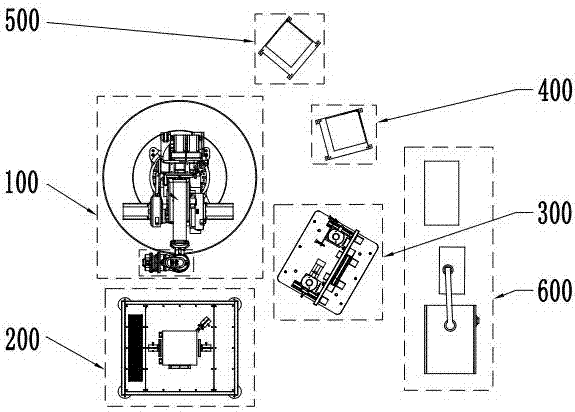 Robot flexible curved surface milling processing production device