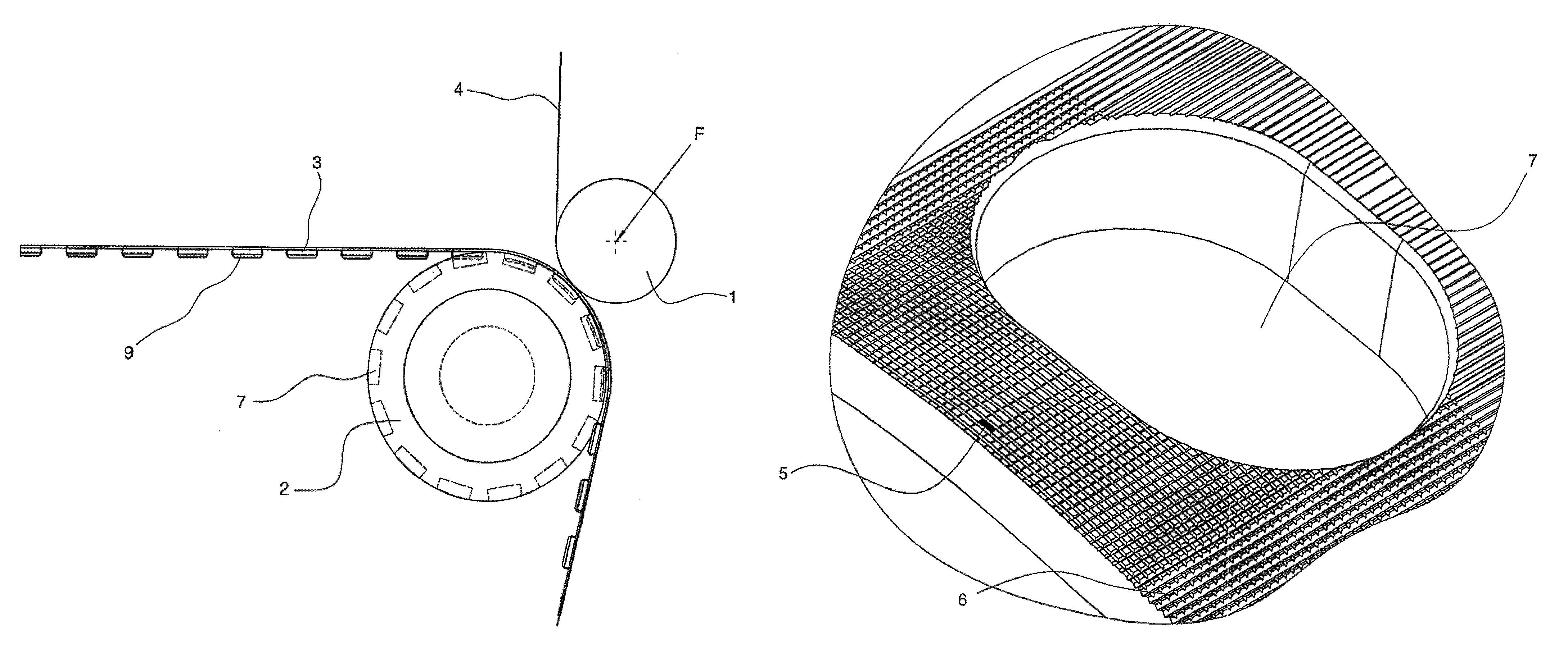 Device for the roll-sealing of sheets