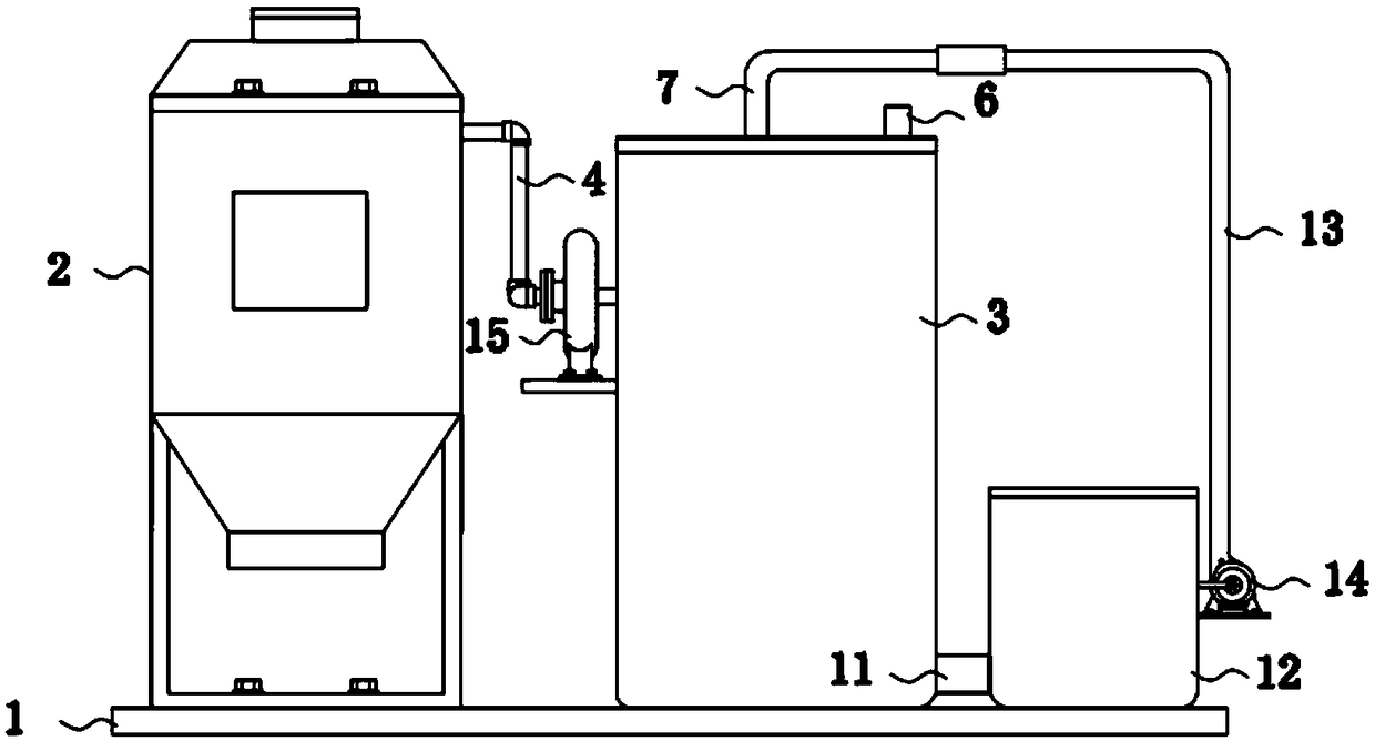 Dust removing device for concrete processing