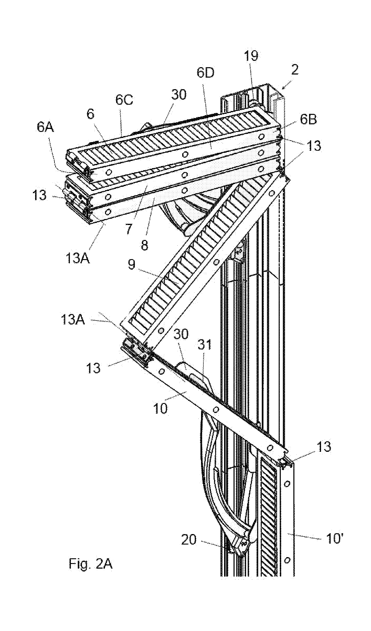 Sectional folding overhead door assembly