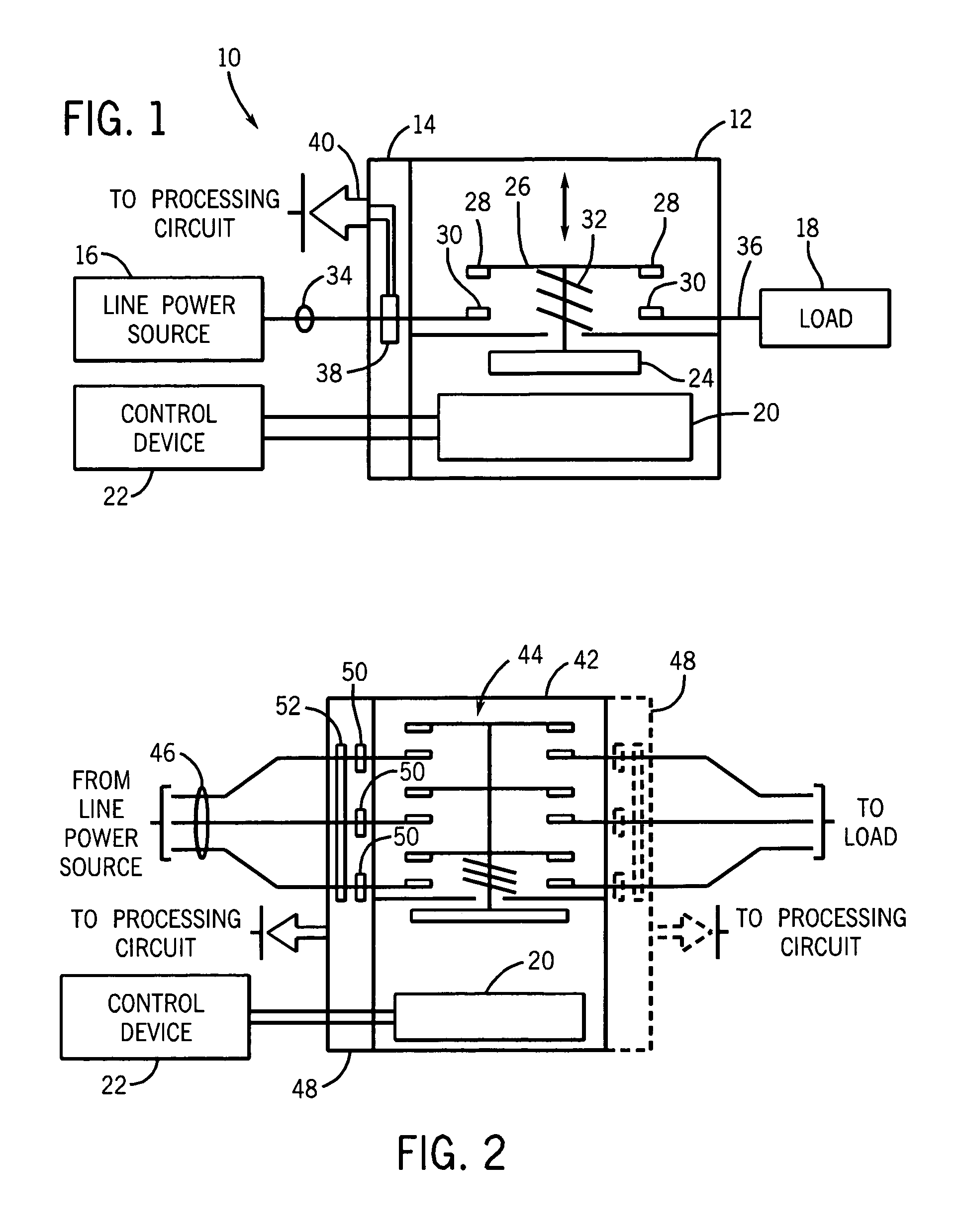 Electrical contactor current sensing system and method