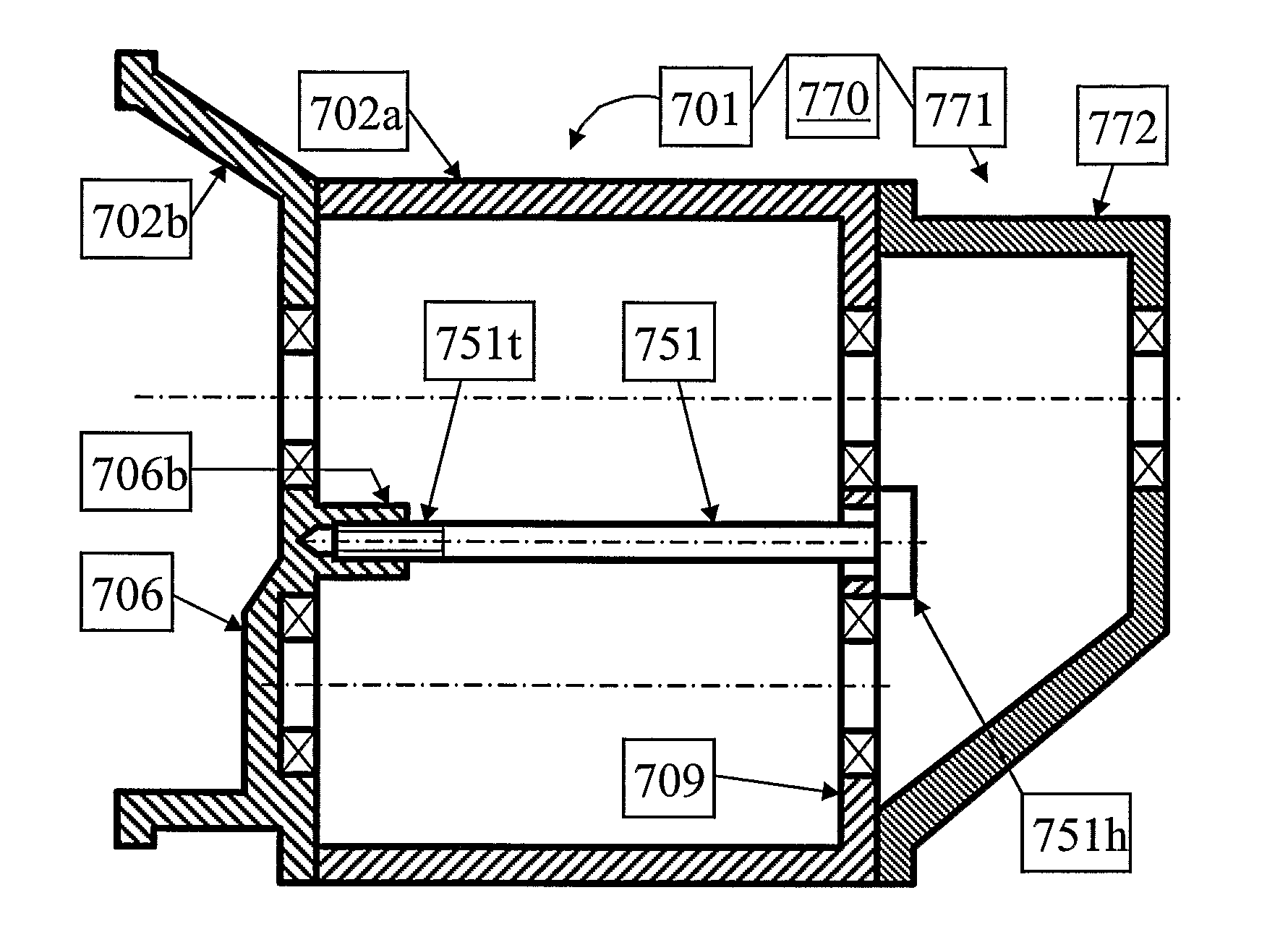 Gear transmission with reduced transmission wall housing deflection