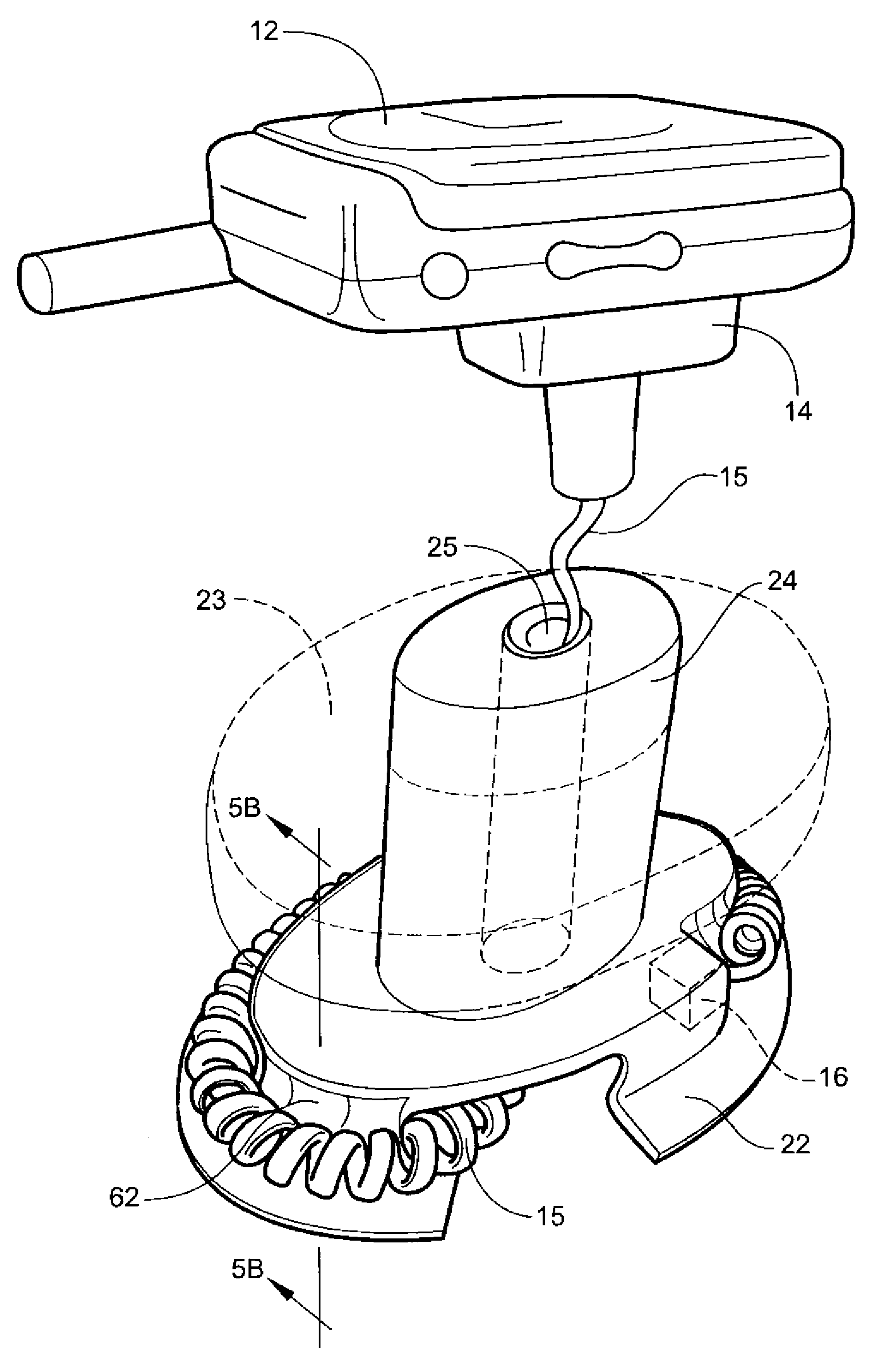 Display stand including means for dispensing and collecting helical cable