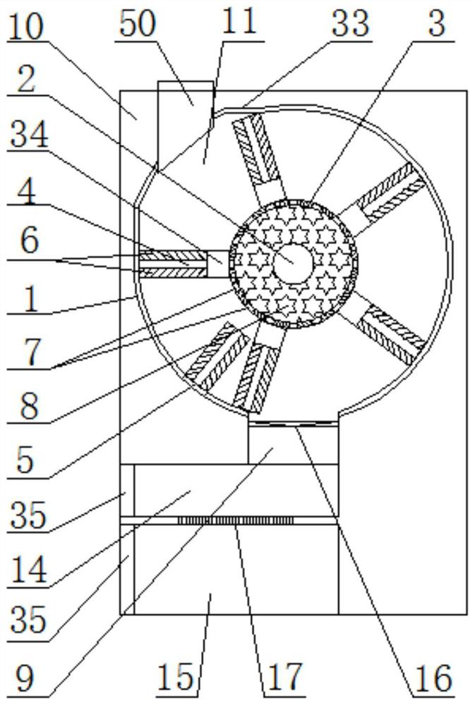 A domestic sewage filter device