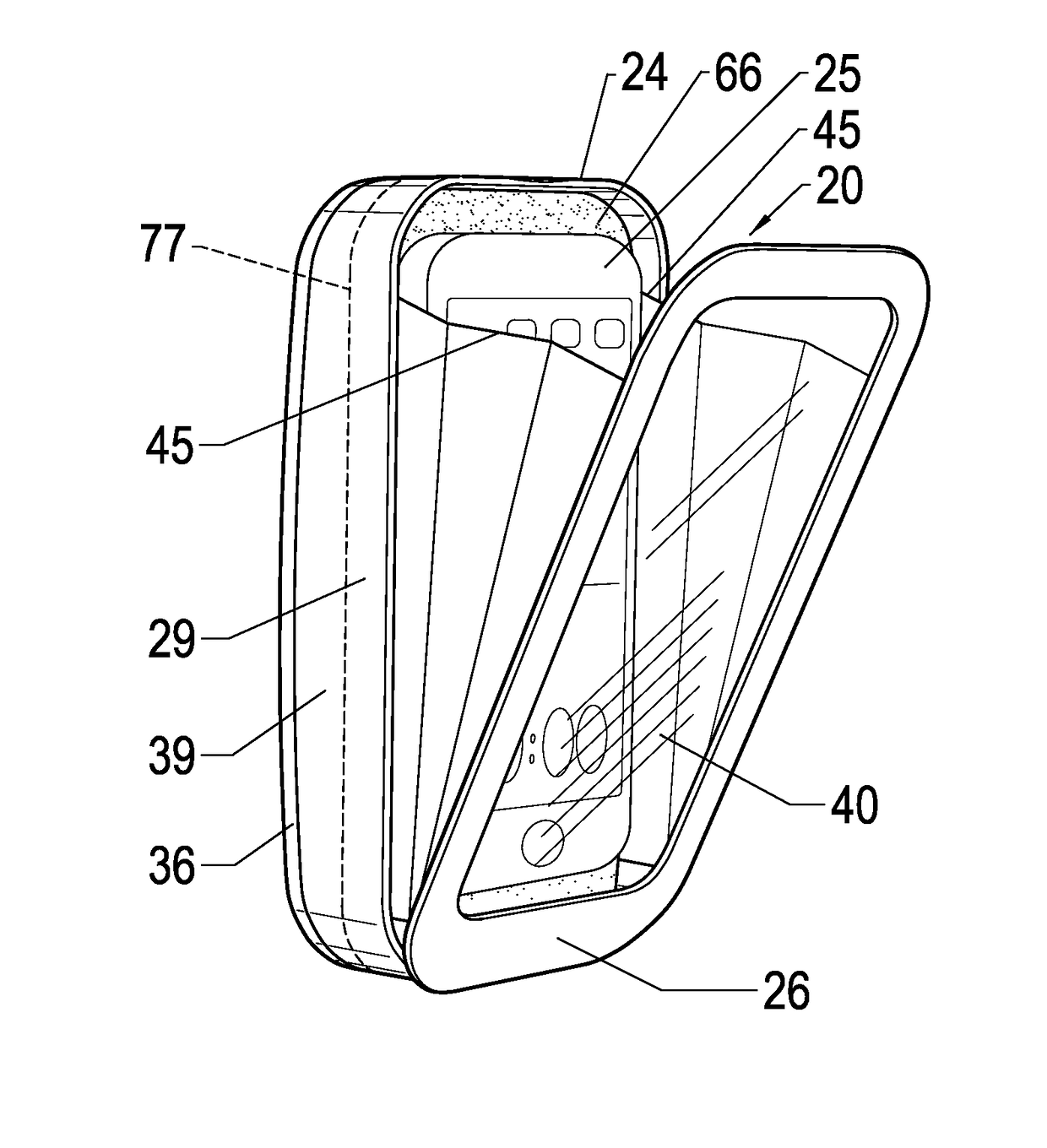 Combination cell phone and eyeglass case