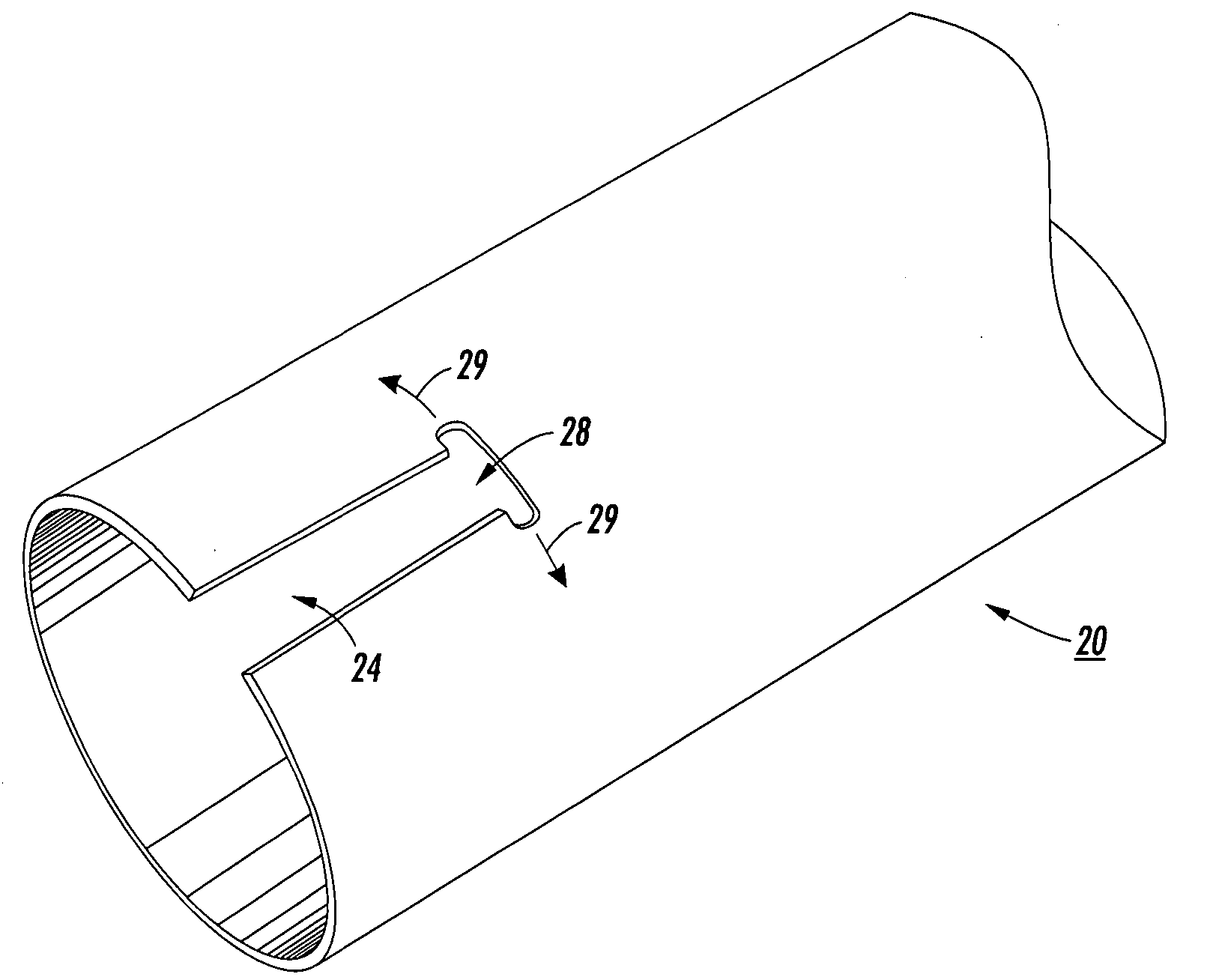 Thin walled fuser roll with stress redirected from axial to radial direction