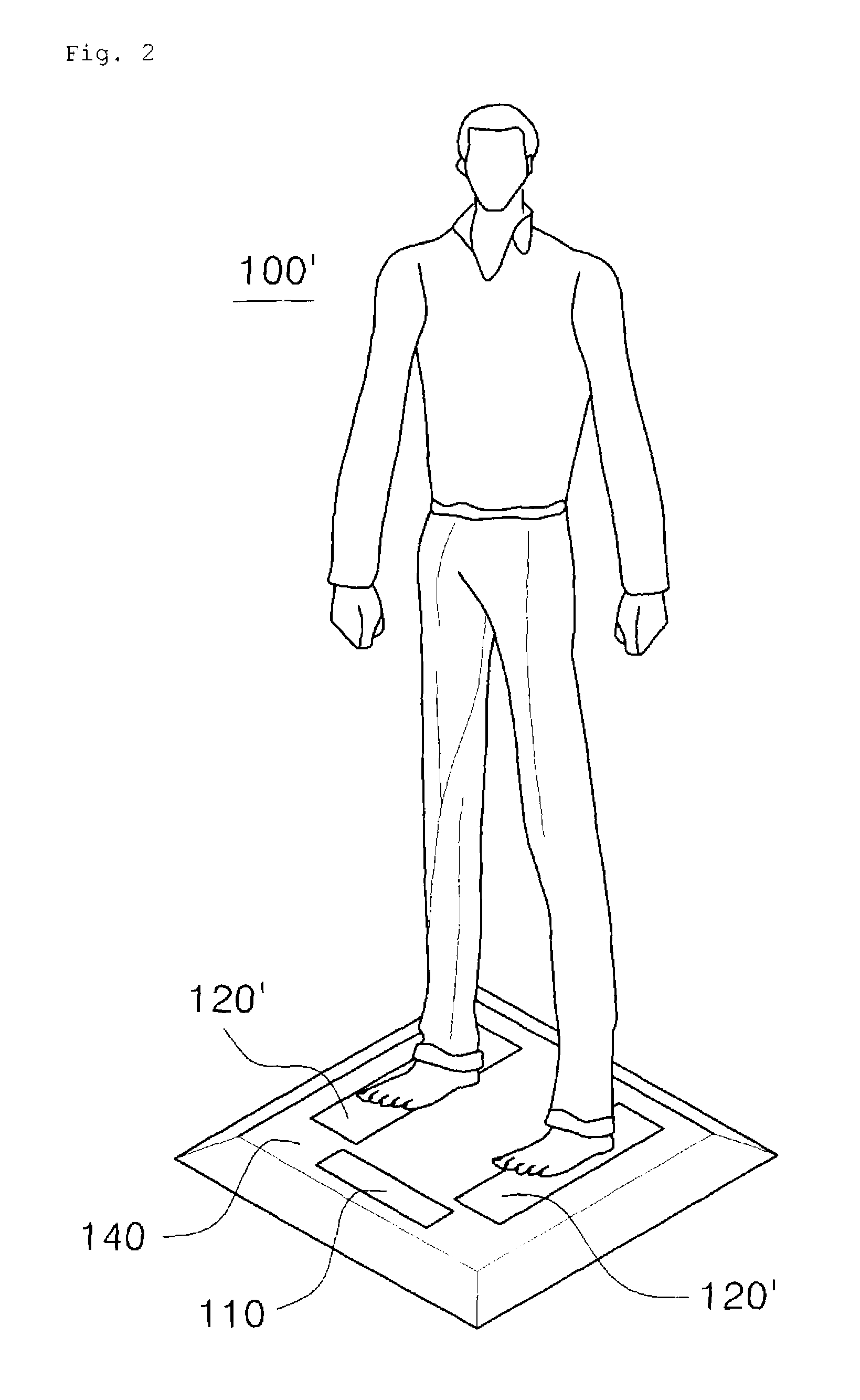 Scale-type nonconstrained health condition evaluating apparatus and method