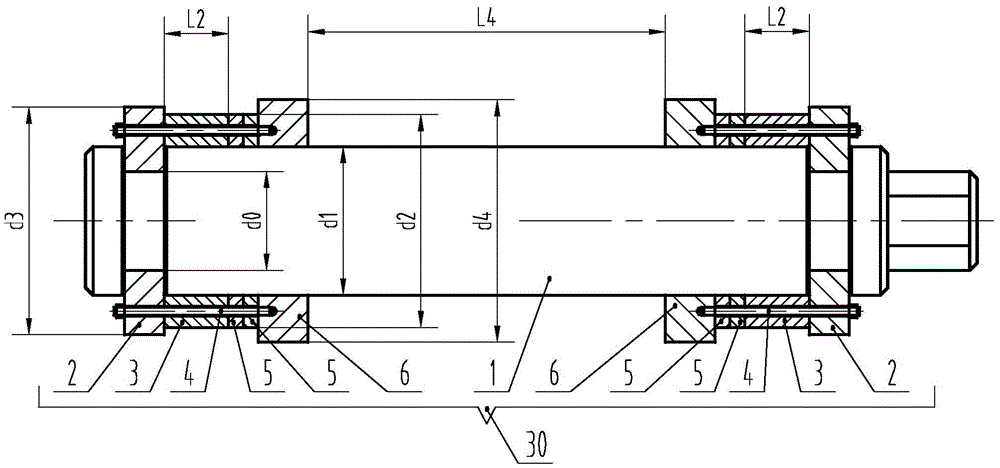 Cylindrical forge piece precise mandrel broaching method