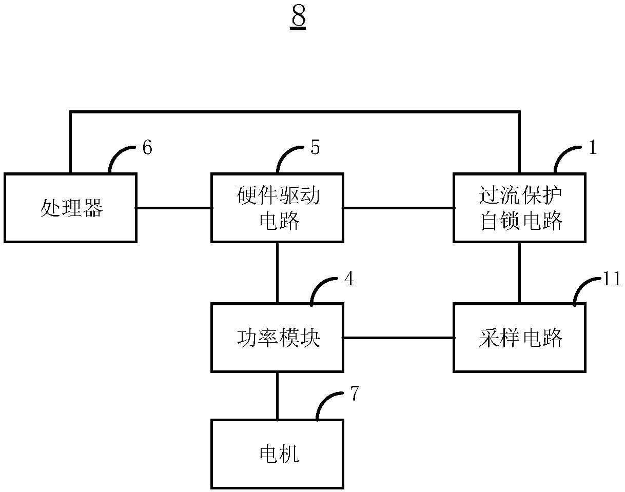 Over-current protection self-locking circuit and air conditioner