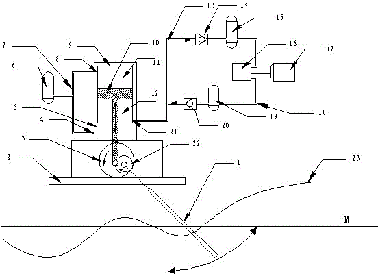 Marine wave-energy power generating device