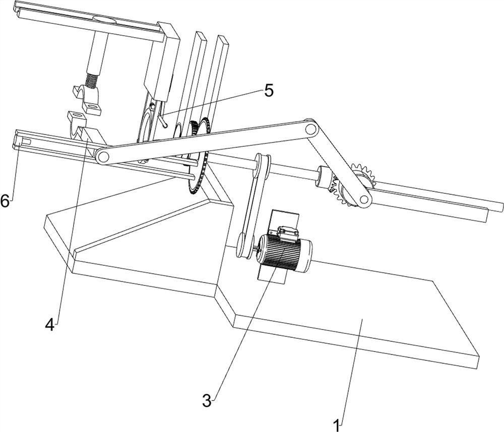 Rotary peeling device for lower part of mulberry fork