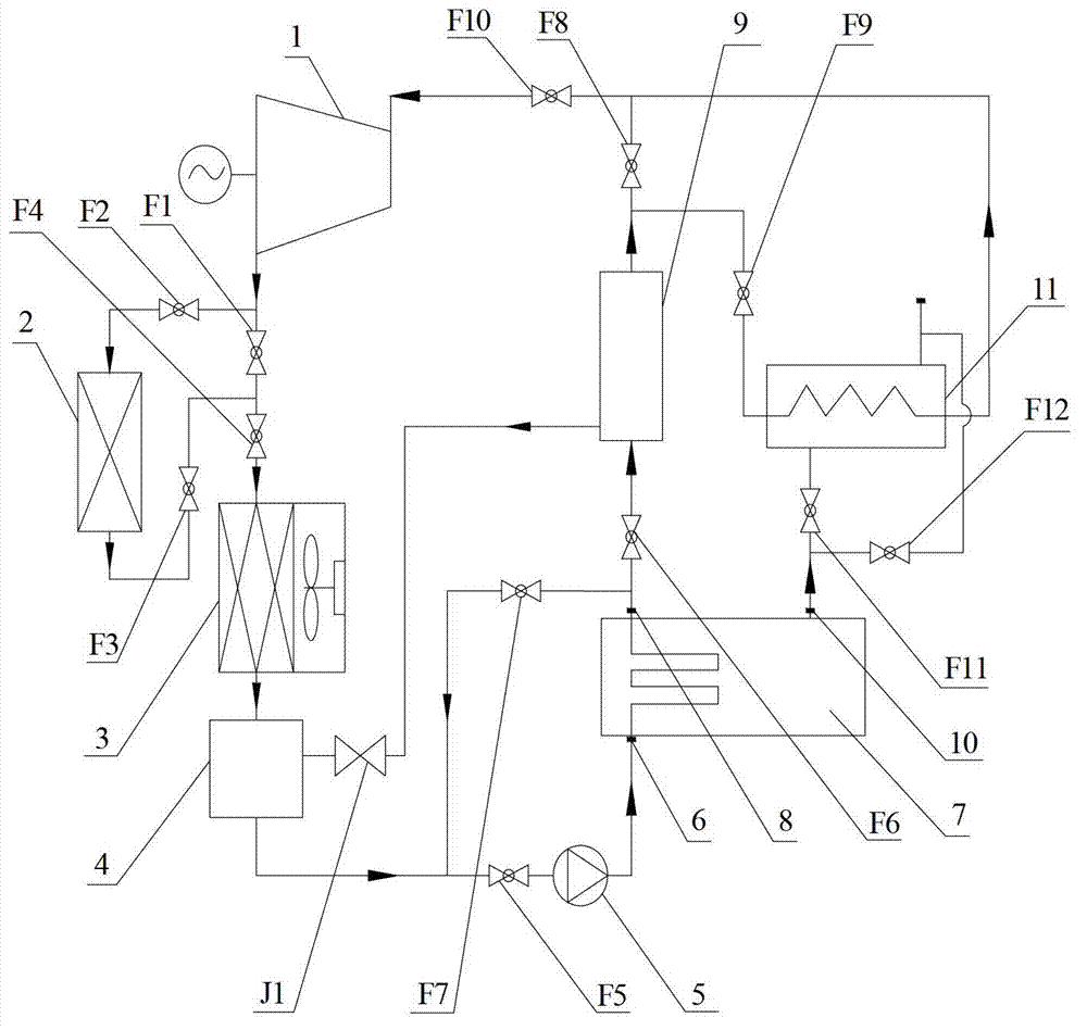 Engine waste heat recycling system utilizing organic working medium as cooling liquid