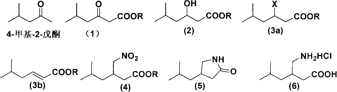 Novel method for preparing pregabalin raceme hydrochloride