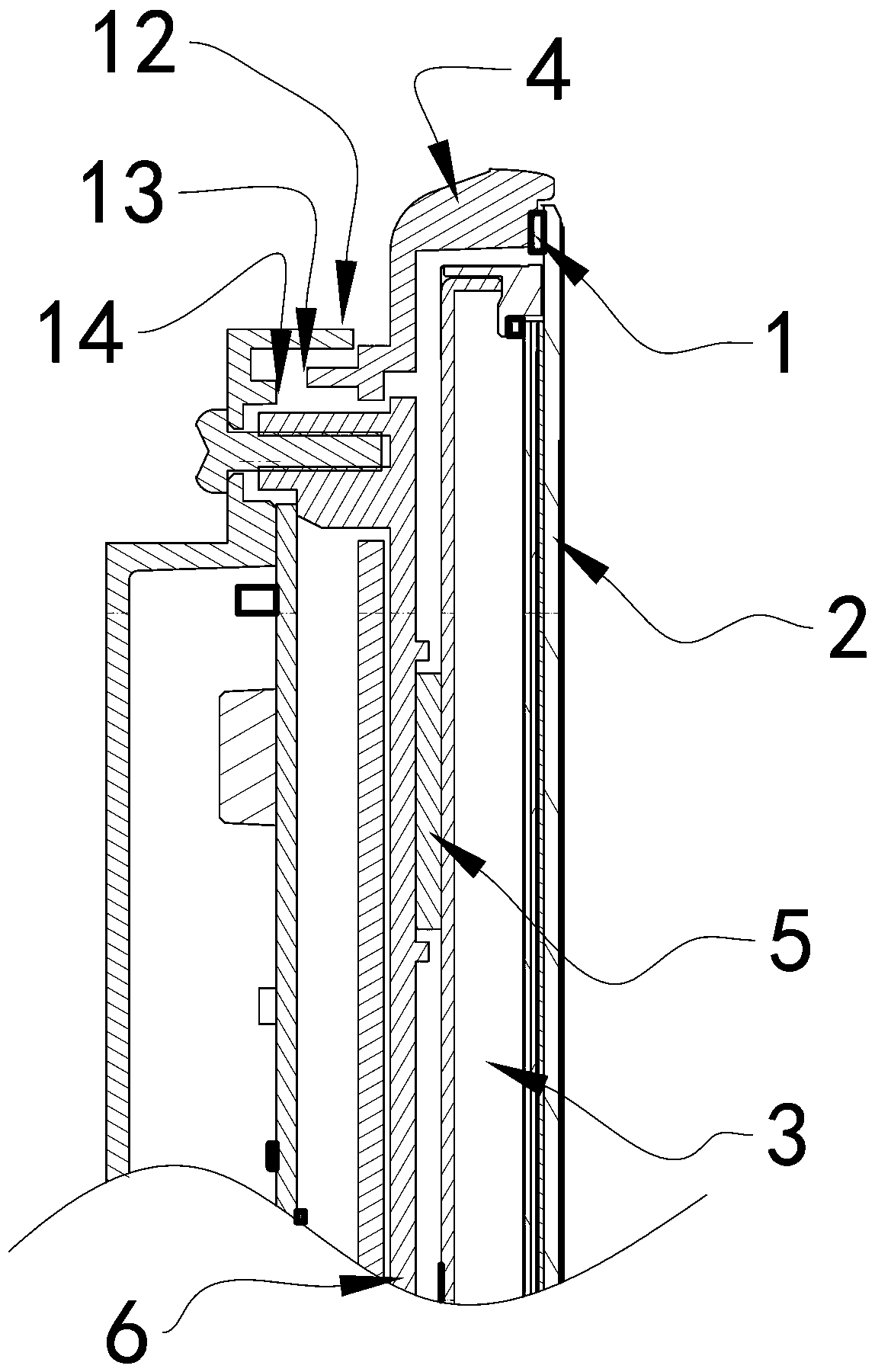 Mounting structure of automobile instrument liquid crystal screen