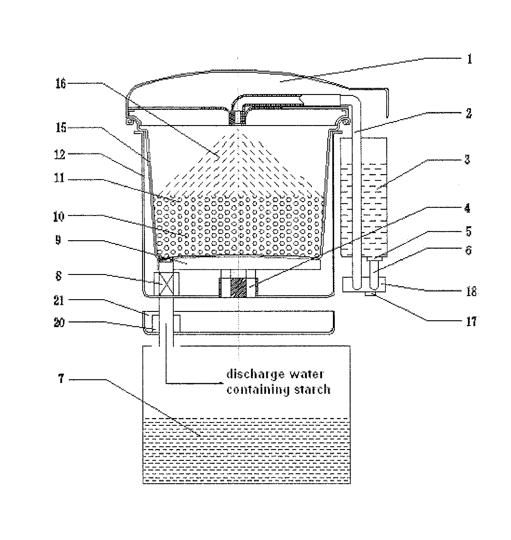 Method and apparatuses for healthy rice cooking and removing starch in rice