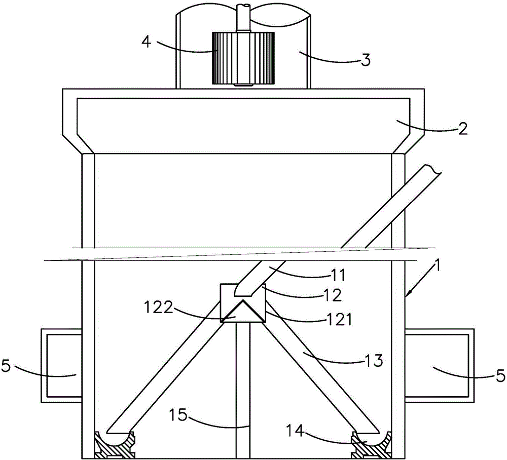 Attrition mill grinding bin capable of automatic feeding