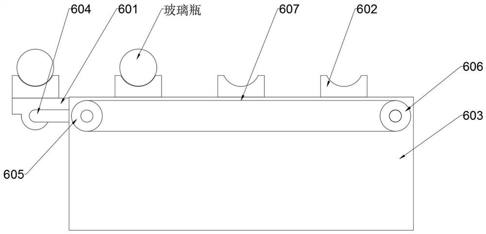 Glass bottle annealing walking device