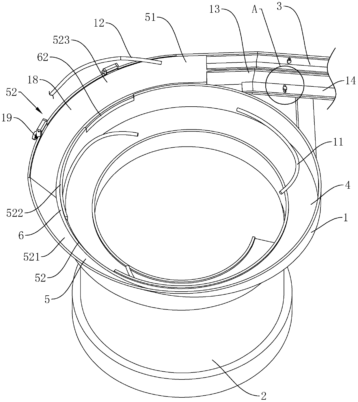 Thrust needle roller bearing cage feeding device and automatic needle-assembling machine