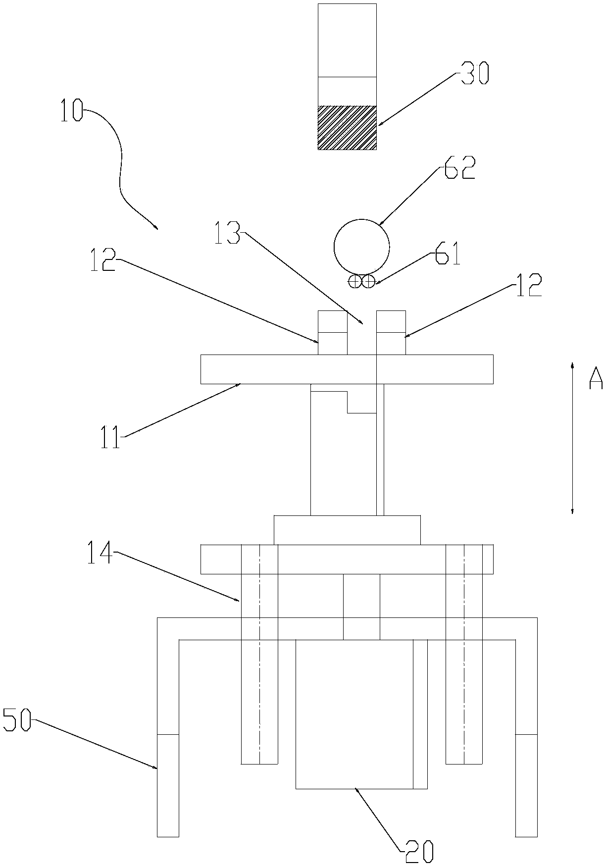 Clamping device for bolt stop pipe welding