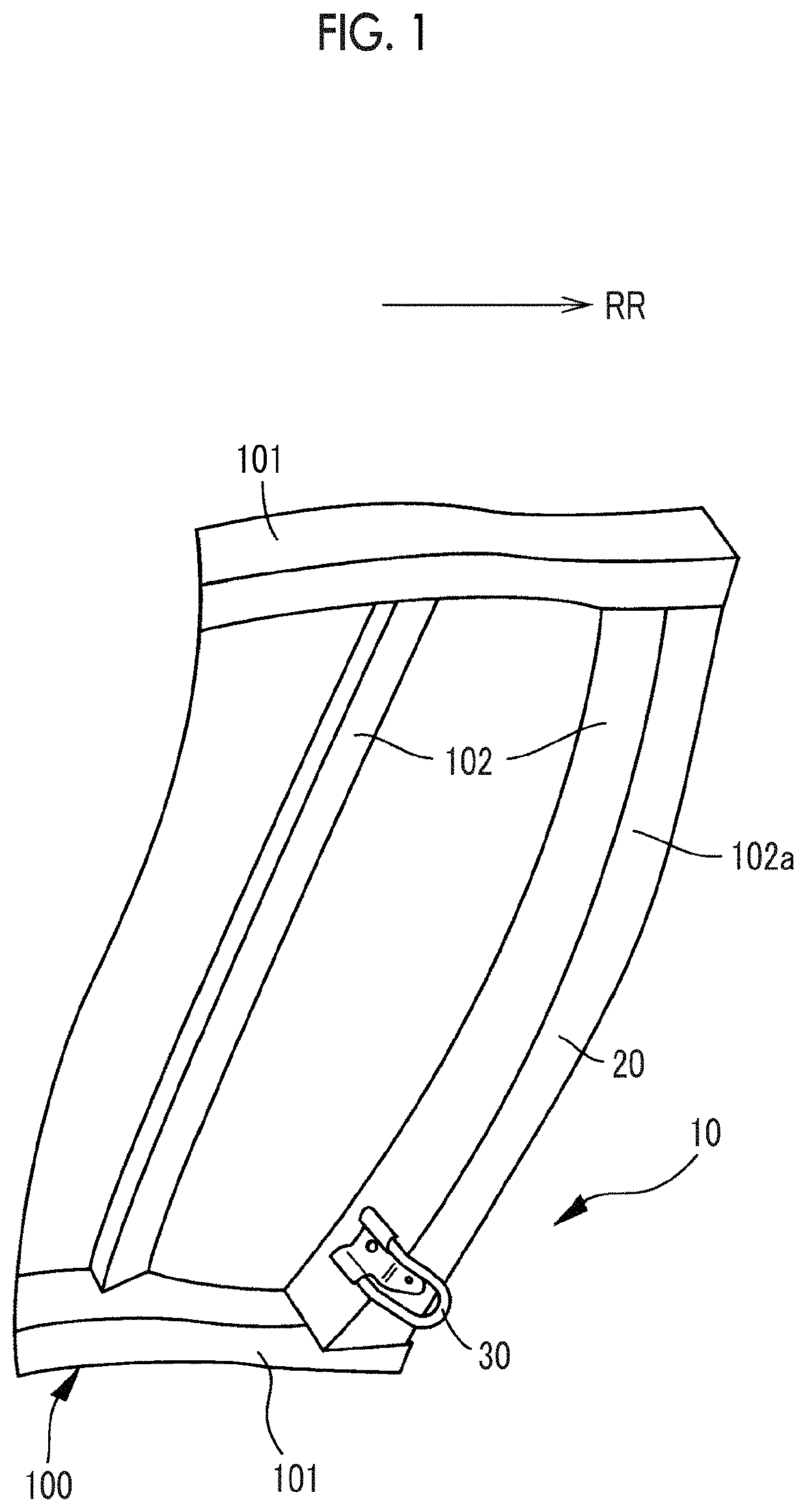 Towing hook mounting structure