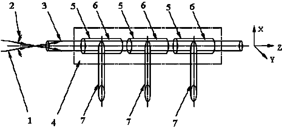 Multiband echo wall mode type fiber laser based on polydimethylsiloxane (PDMS) and processing method thereof