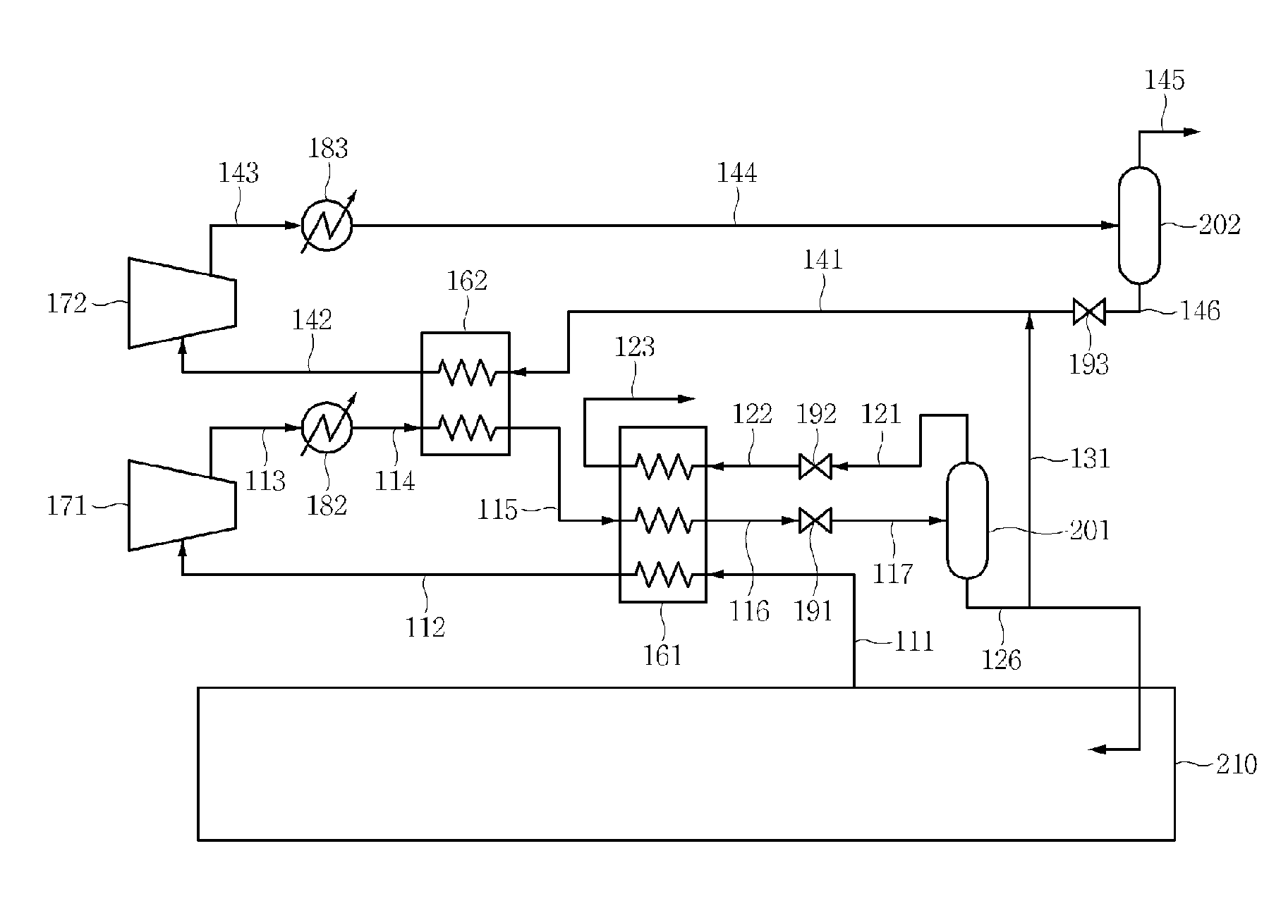 Re-liquefying method for stored liquid