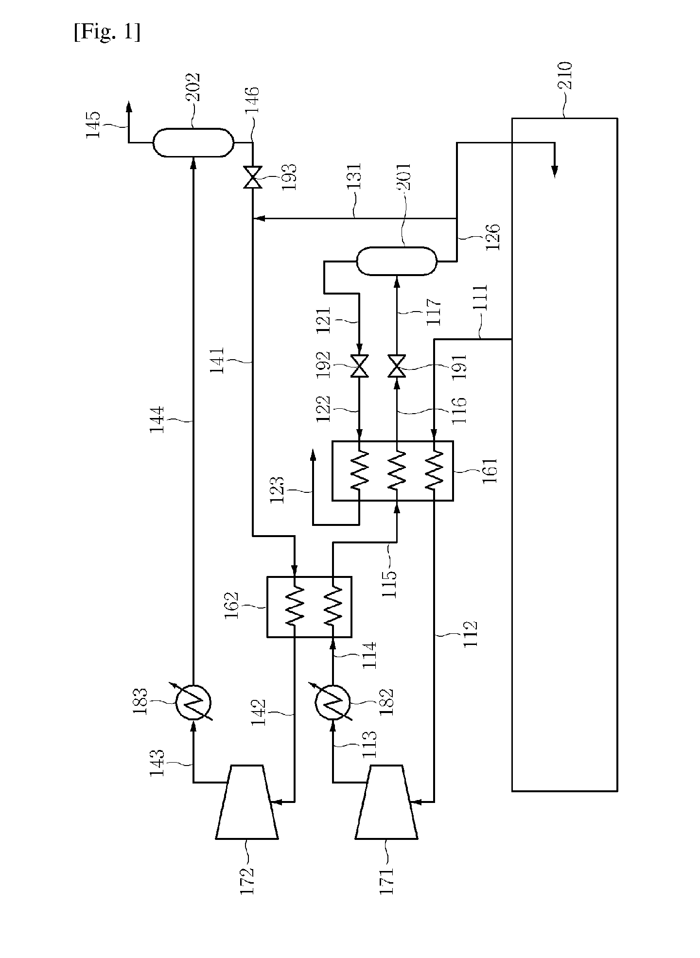 Re-liquefying method for stored liquid