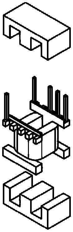 E-type inductor automatic assembly machine and assembly method thereof