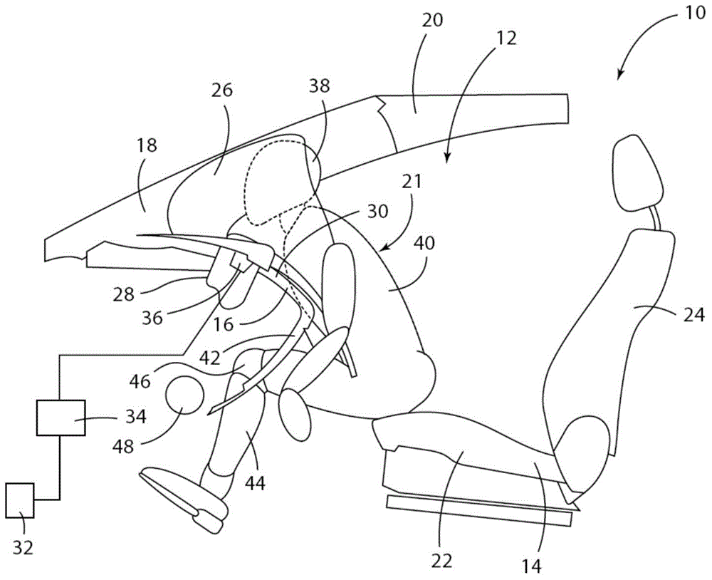 Head, torso and knee combo airbag