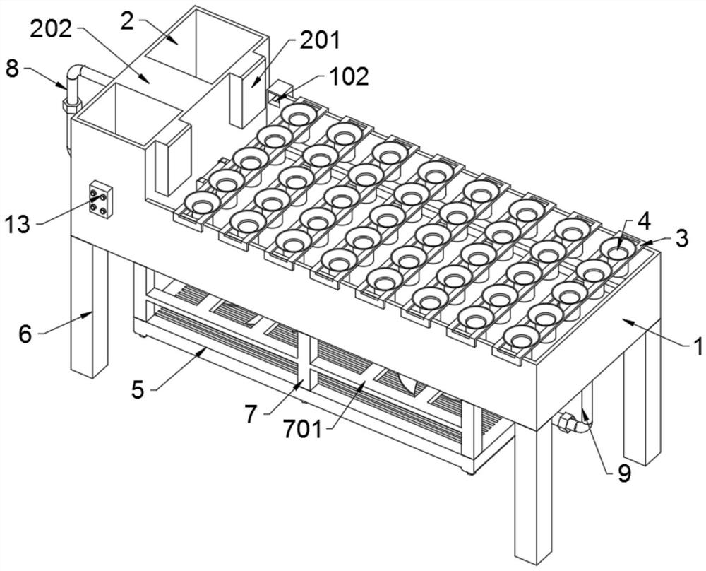 A cooling water device for making wax models