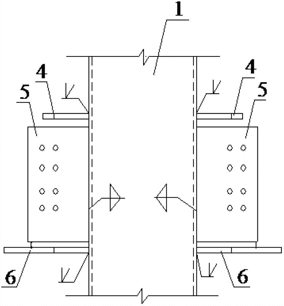 Rectangular steel pipe concrete column steel beam lower bolt upper welding outer rib annular plate node construction method