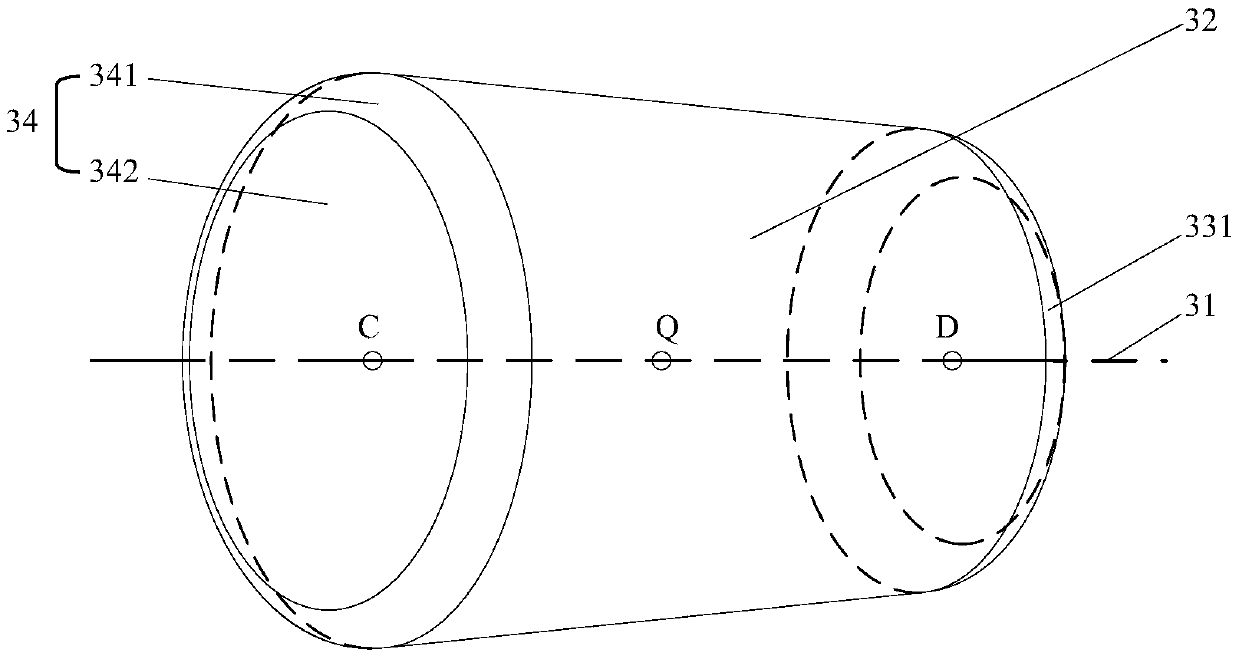 Grinding disc used for precise processing of rolling surface of tapered roller and equipment method