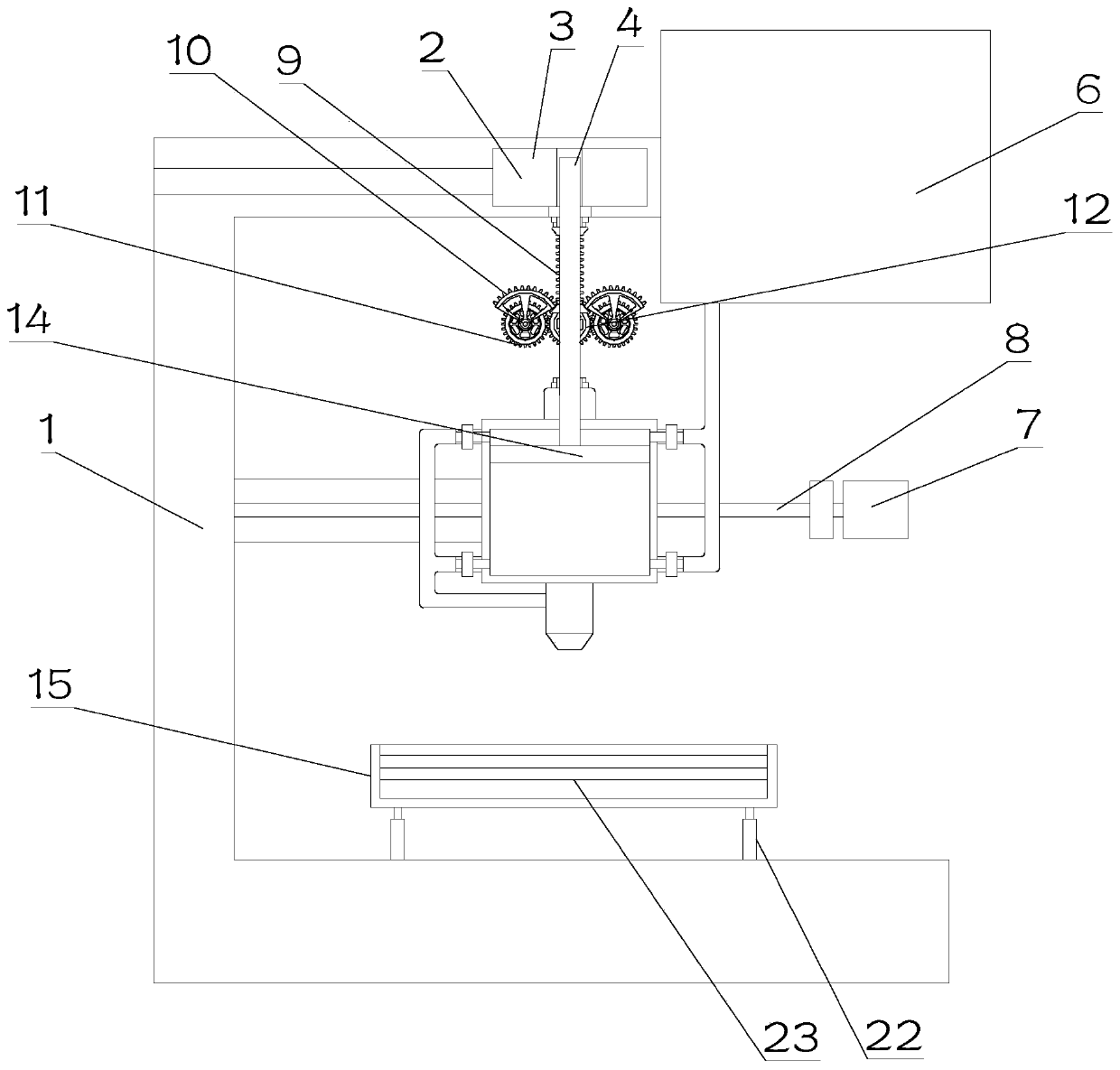 Gluing device for continuous glue feeding of PCB