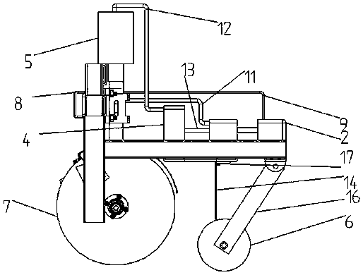 Sowing furrowing profiling device