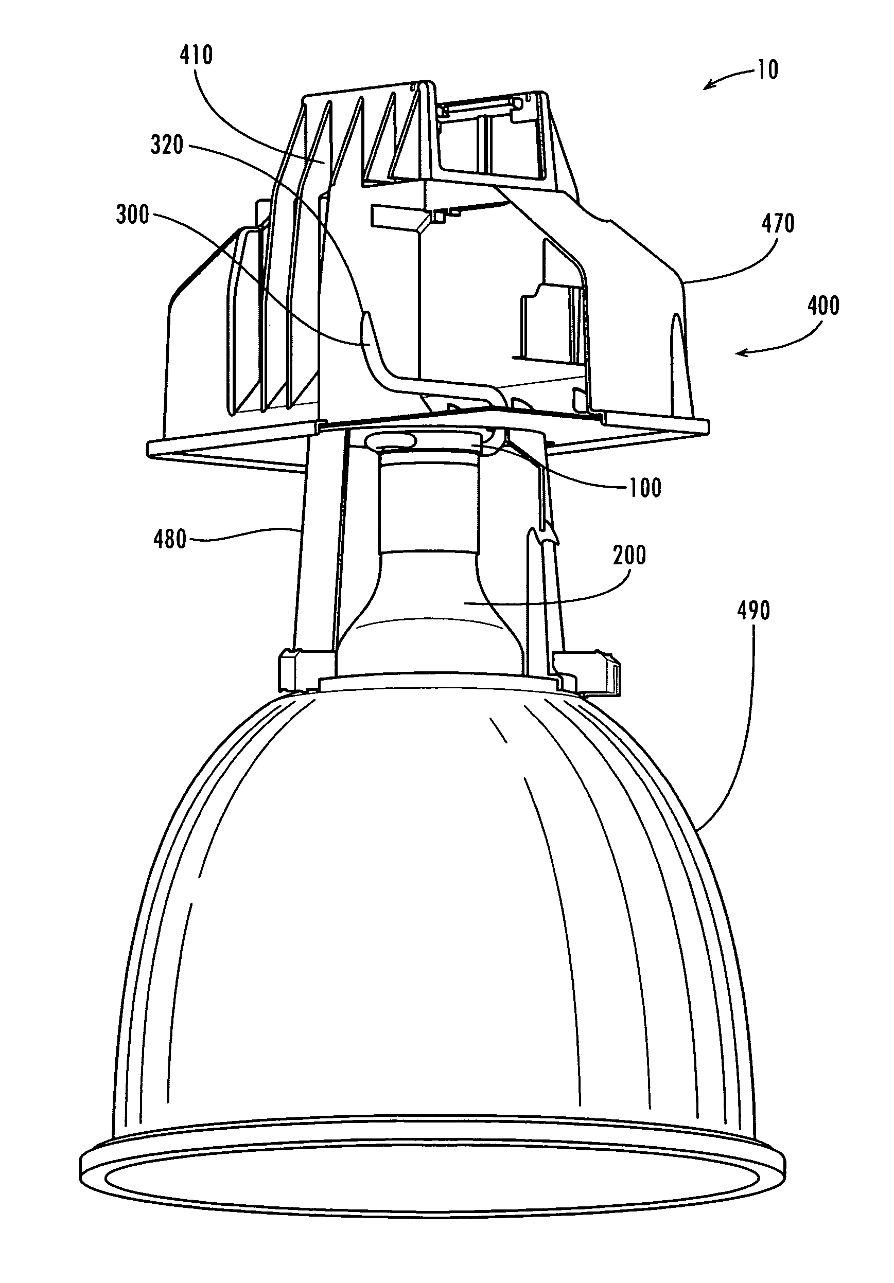 Lamp thermal management system