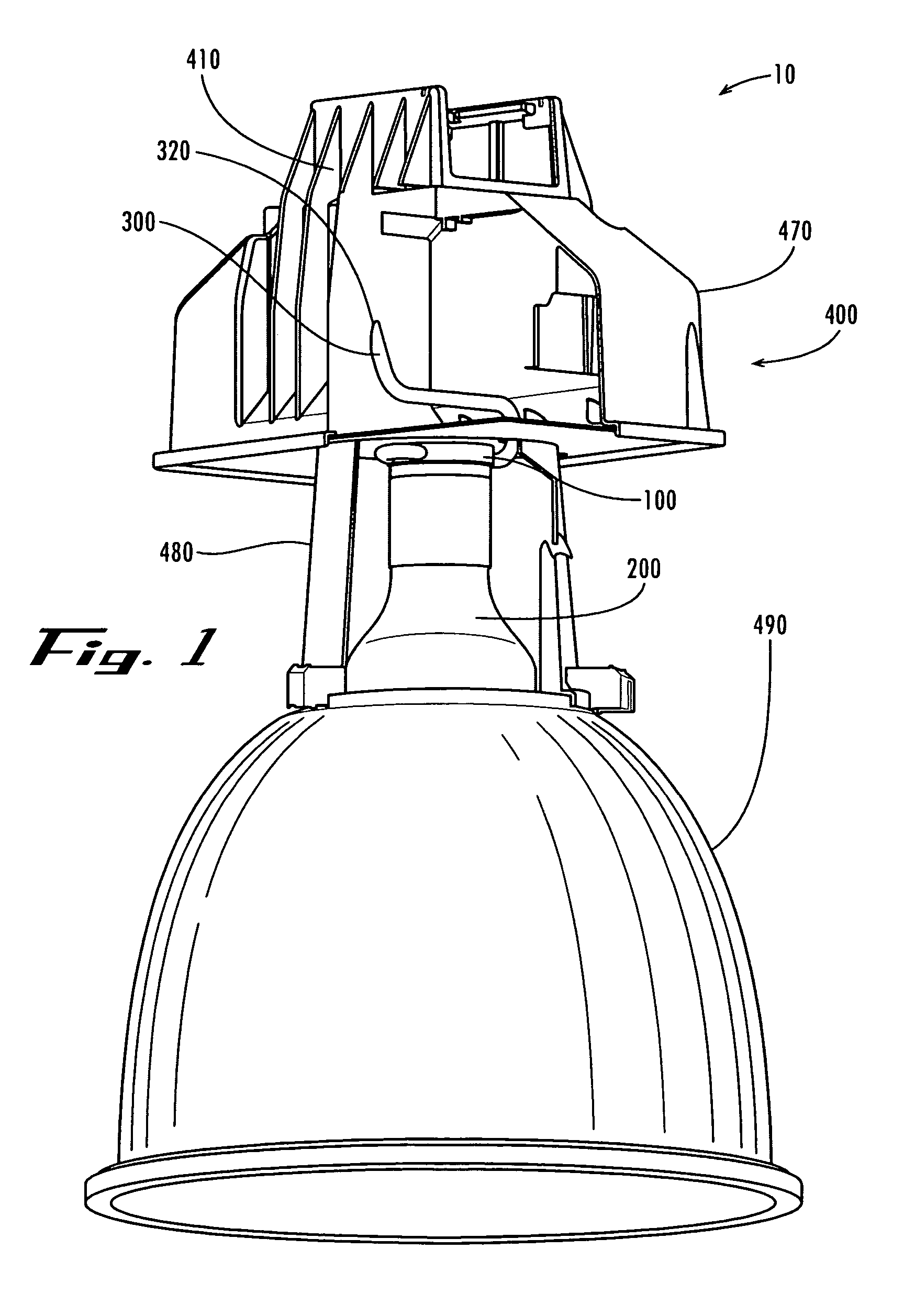 Lamp thermal management system