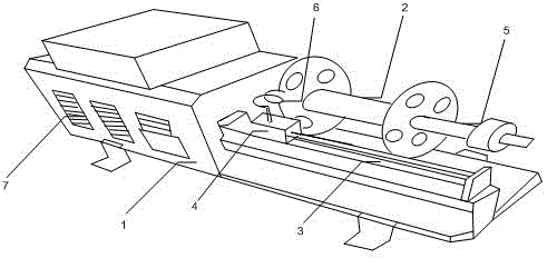 Device for winding waste thin film