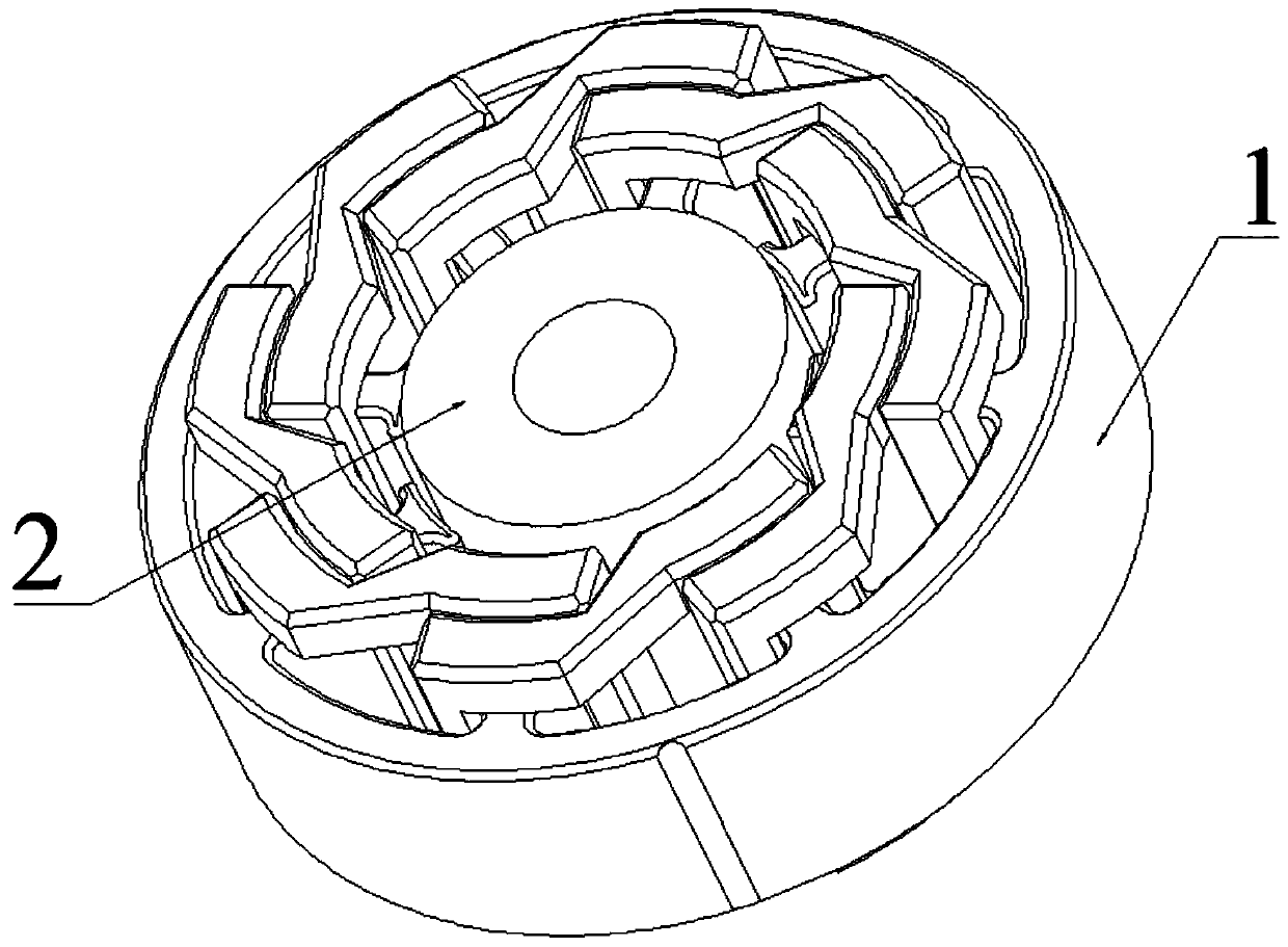 An electromagnetic drive and positioning device for a random four-state waveguide switch