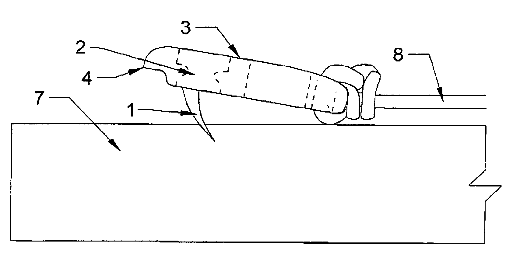 Chalk line end fastener