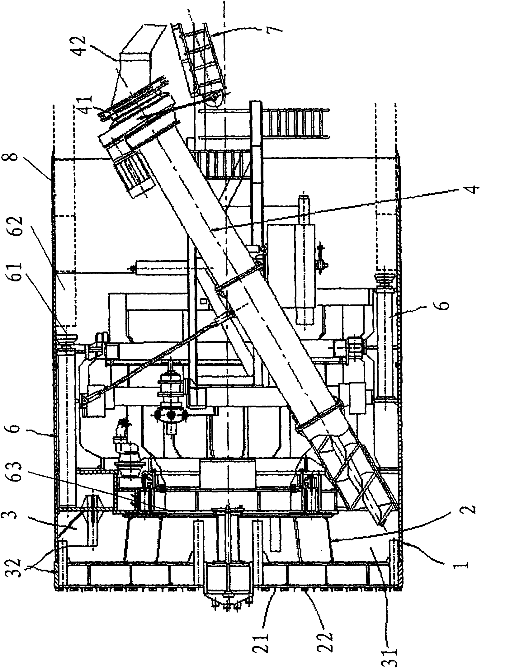 Composite balancing earth-pressure shielding machine